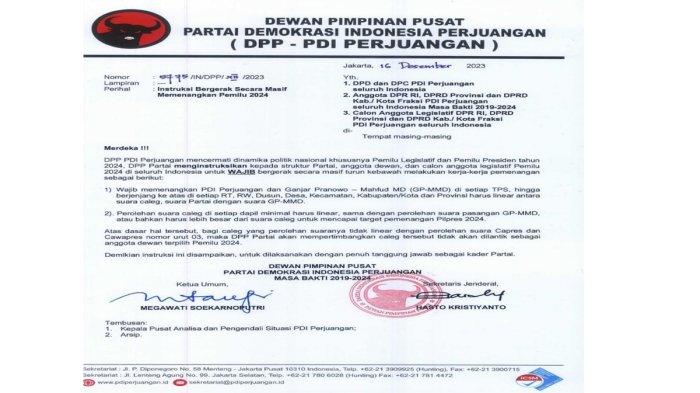 Instruksi PDIP terkait Pemilu 2024 bikin galau caleg