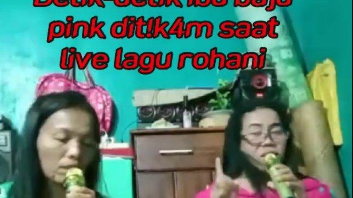 Rangkaian fakta-fakta pembunuhan Hertalina Simanjuntak (46) di Serdang Bedagai (Sergai) oleh suaminya sendiri, Agus Herbin Tambun, saat sedang bernyanyi lagu rohani live Facebook, Sabtu malam. (FB).