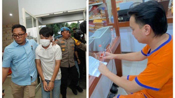Tampang Ivan Sugianto, pengusaha club malam, saat ditangkap Polrestabes Surabaya di Bandara Juanda, Kabupaten Sidoarjo, Jawa Timur, Kamis (14/11/2024) sore. (X)