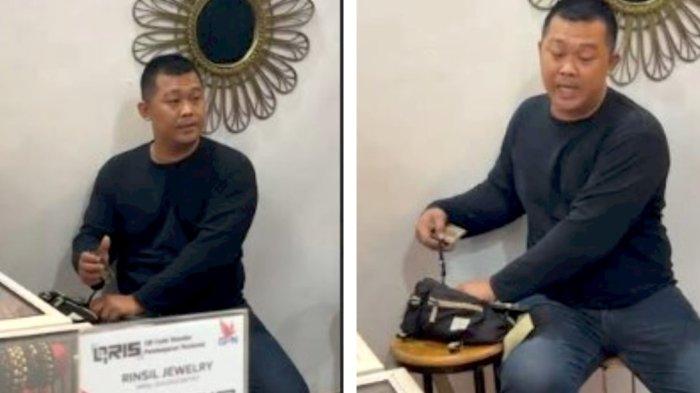 NGAKU BIN: Jepretan layar pria bernama Eko diduga ngaku sebagai anggota Badan Intelijen Negara (BIN) ke sebuah toko perhiasan bernama Rinsil Jewelry di Jalan Karya Bakti, Kelurahan Pangkalan Masyhur, Kecamatan Medan Johor, dilihat Jumat (27/6/2025). Pria tersebut diduga pamer kartu tanda anggota, dan pistol.