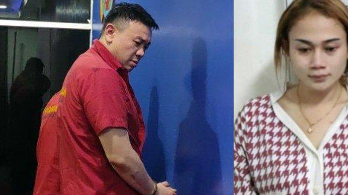 Joe Frisco Johan (kanan) dan Sahrul (kiri) dua tersangka pembunuhan Mutia Pratiwi. (Fredy/tribun medan)