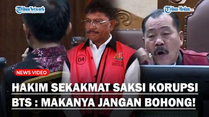 KERAS! Hakim Ingatkan Saksi Mahkota Korupsi BTS 4G : Makanya Jangan Bohong Pak Galumbang