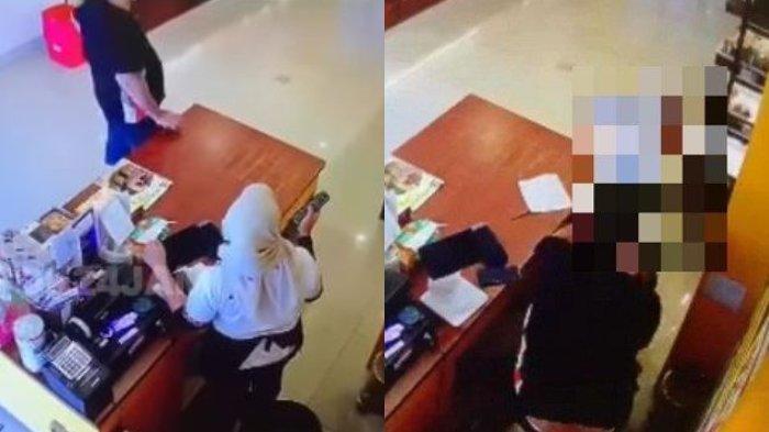 Kasir toko roti menjadi korban aksi pelecehan seksual. Ia tak menyangka bahwa pria yang datang menanyakan lokasi toilet melakukan tak senonoh kepadanya.
