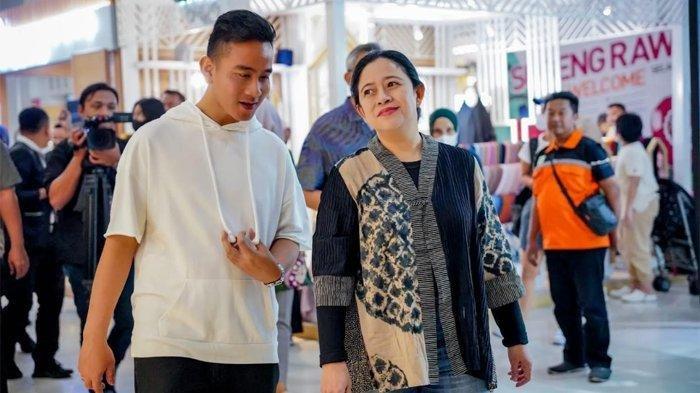 Ketua DPP PDI Perjuangan (PDIP) Puan Maharani dan Wali Kota Solo Gibran.