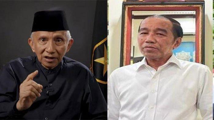 Ketua Majelis Syura Partai Ummat, Amien Rais turut menyinggung penyakit yang sedang dialami Jokowi.