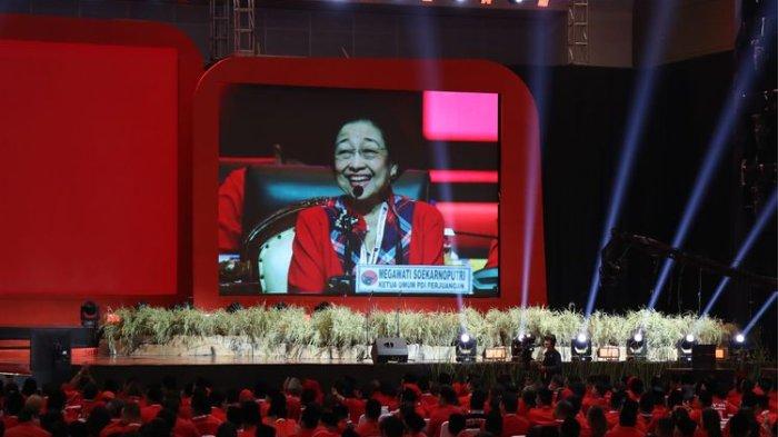 Ketua Umum PDI-P Megawati Soekarnoputri saat menyampaikan arahannya secara tertutup di hari kedua Rakernas IV PDI-P, Sabtu (30/9/2023).