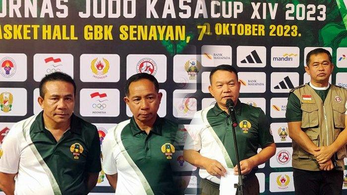Ketua Panitia Pelaksana Kejurnas Judo Piala KASAD XIV/2023 Kolonel Inf Albert Simanjuntak (kiri) pecah bintang menjadi Brigadir Jenderal (Brigjen) TNI. Hal itu berdasarkan Surat Keputusan Panglima TNI Nomor Kep/329/III/2024 tertanggal 22 Maret 2024. Kolonel Inf Albert Simanjuntak dikenal dalam dunia olahraga judo. (istimewa)