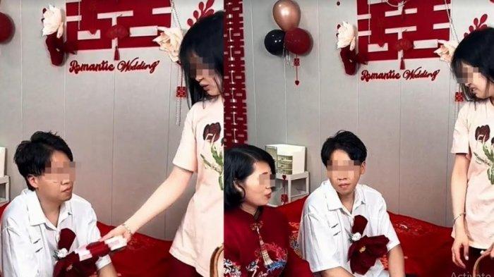 Seorang gadis tampak kecewa saat menghadiri pesta pernikahan ibu kandungnya dengan mantan kekasihnya.