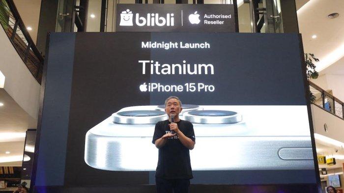 Kusumo Martanto, CEO & Co-Founder Blibli, membuka acara Midnight Launch di fX Sudirman, Jakarta (27/10/23)