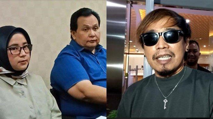 Minola Sebayang, kuasa hukum Ipay seorang pencipta lagu Cinderella yang melayangkan somasi Rp 20 Miliar, ke Ian Kasela saat ditemui kawasan Kuningan, Jakarta Selatan, Jumat (28/7/2023) dan (kanan) Ian Kasela (Warta Kota/Arie Puji Waluyo)