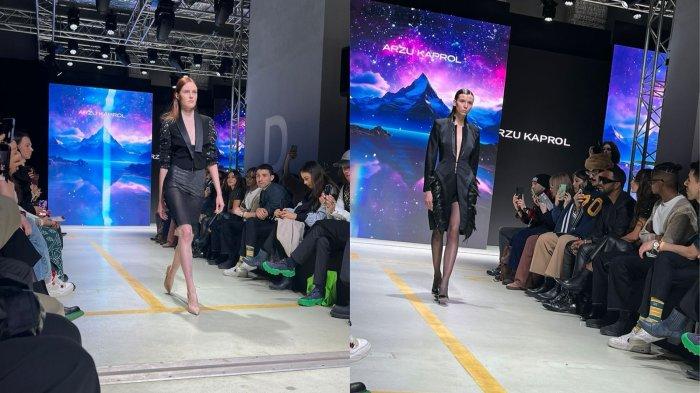 Model berlenggak-lenggok di Brics Fashion Summit