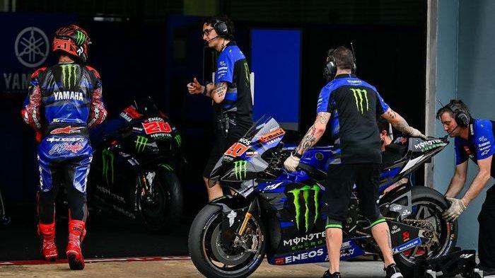 Pembalap Monster Energy Yamaha, Fabio Quartararo pada sesi tes pramusim MotoGP 2023 di Sirkuit Sepang, Malaysia, pada 10-12 Februari 2023
