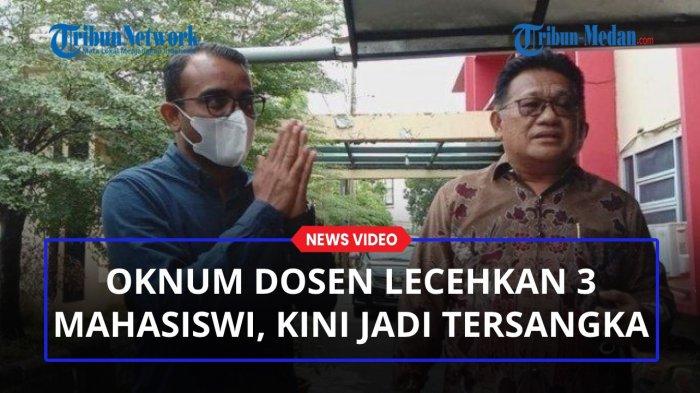 Reza Ghasarma oknum dosen Universitas Sriwijaya (Unsri) yang ditetapkan sebagai tersangka kasus dugaan pornografi terhadap mahasiswinya ditahan polisi, Jumat (10/12/2021).