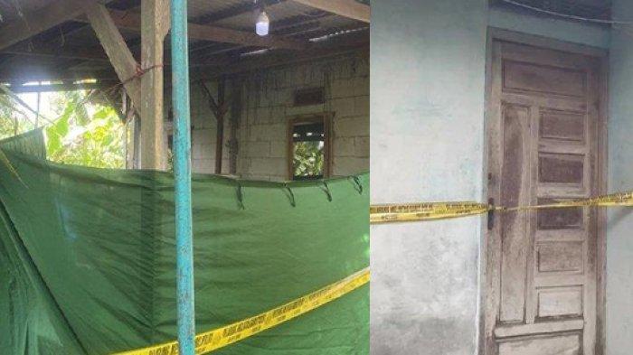 PENAGIH BANK DIBUNUH: Penampakan rumah Sunardi (44) pelaku pembunuhan wanita pegawai bank keliling, Sri Pujayanti (22) di Desa Sindangmulya, Cibarusah, Kabupaten Bekasi, Senin (3/2/2025). Mayat Puji ditemukan di balik spring bed.