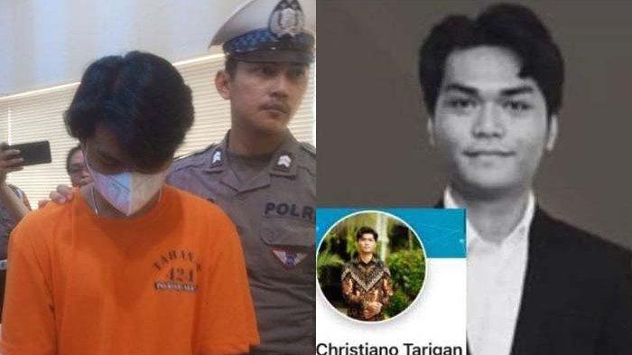 TERSANGKA - Polisi menunjukkan CPP, mahasiswa pengemudi mobil BMW yang menjadi tersangka dalam insiden kecelakaan maut di Jalan Palagan Tentara Pelajar tepatnya di Sariharjo, Ngaglik, Kabupaten Sleman. Kecelakaan tersebut terjadi pada Sabtu (24/5/205) dini hari yang menyebabkan Argo, mahasiswa Fakultas Hukum UGM, meninggal dunia.
