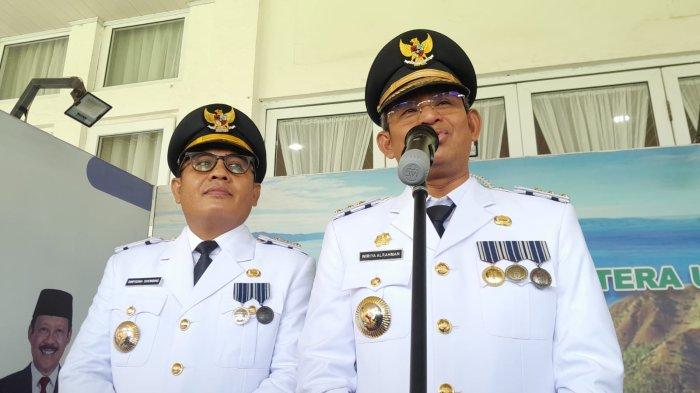 Penjabat Bupati Kabupaten Deliserdang, Wiriya Alrahman usai dilantik oleh Pj Gubernur Sumut Hassanudin, Selasa (23/4/2024). Wiriya Alrahman menanggapi terkait utang Pemerintah Kabupaten Deliserdang kepada rekanan senilai Rp 200 miliar pada tahun 2023.