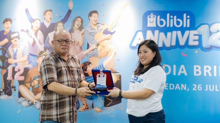Perwakilan Mitra Bisnis Blibli, Handy Chandra, Business Development Manager Pasar Swalayan Maju Bersama, Mendukung Penuh Ulang Tahun Blibli ke-12.