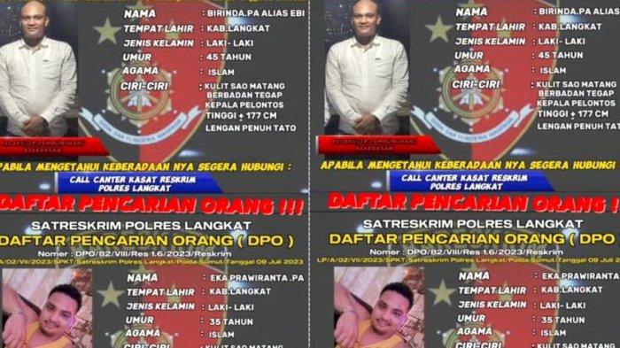 Poster kedua DPO Polres Langkat.