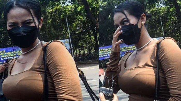 PEMERAN FILM DEWASA: Potret pemeran film dewasa Fransisca Candra Novitasari atau Siskaeee menghadiri pemeriksaan di Direktorat Reserse Kriminal Khusus (Ditreskrimsus) Polda Metro Jaya, Jakarta, Senin (25/9/2023). (Istimewa)