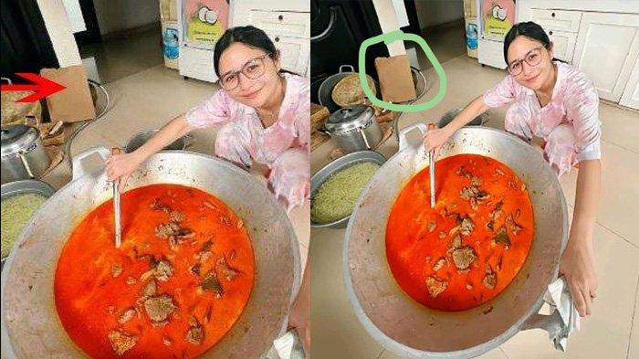 Prilly Latuconsina kepergok masak pakai tabung gas LPG 3 Kilogram bersubsidi yang diperuntukkan bagi masyarakat miskin.