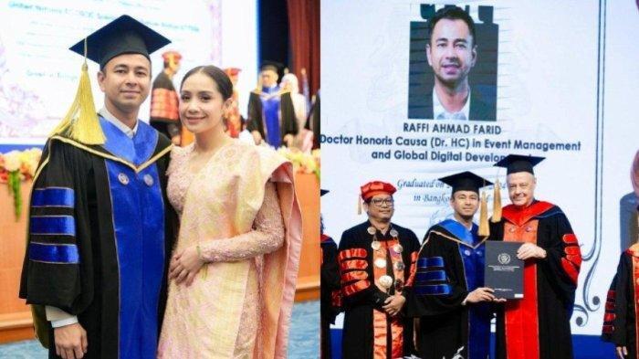 Raffi Ahmad mendapatkan gelar doktor kehormatan atau doktor honoris dari Kampus di Thailand.