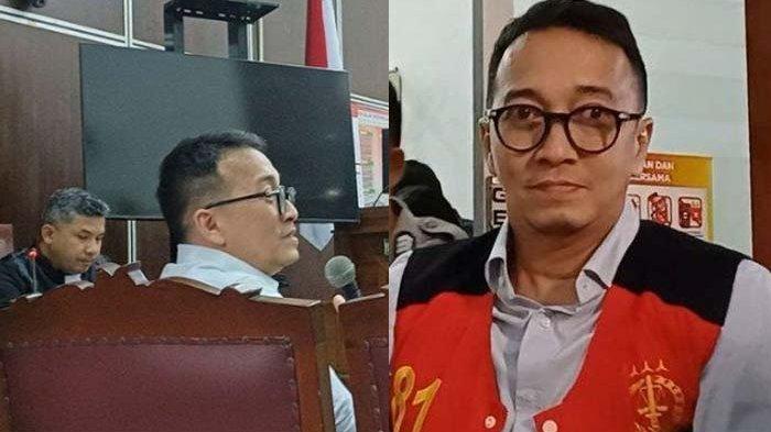 JUDOL DI KOMDIGI - Terdakwa Rajo Emirsyah di Pengadilan Negeri Jakarta Selatan, Senin (30/6/2025). Berikut sosok Rajo Emirsyah, mantan pegawai Kominfo yang gunakan uang tuutp mulut judol untuk berangkatkan umroh 47 orang