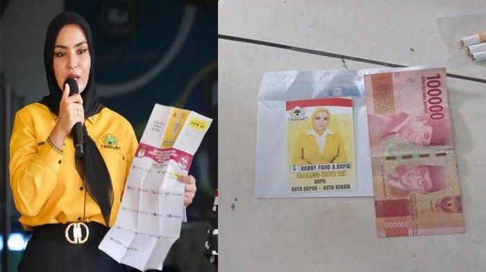 Sehari jelang pemilihan, beredar politik uang yang diduga dilakukan caleg dari Golkar Ranny Fahd A Rafiq.