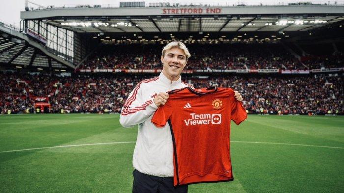 Man United perkenalkan Rasmus Hojlund sebagai striker baru Setan Merah di bursa tramsfer 2023