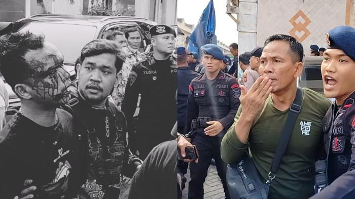EKSEKUSI LAHAN- 2 orang mengalami luka akibat kericuhan saat eksekusi lahan di Jalan Aluminium, Kelurahan Pulo Brayan Darat II, Kecamatan Medan Deli, Kota Medan, Kamis (17/7/2025)