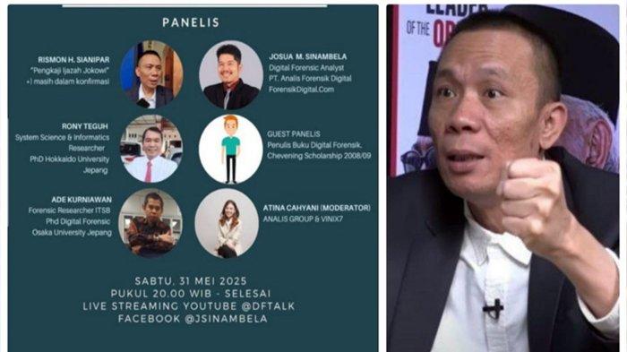 Adu Hebat Dua Pakar Digital Forensik, Rismon Sianipar vs Josua Sinambela, Hingga Kelulusan Rismon Sianipar dari Jepang Diragukan. (Istimewa)
