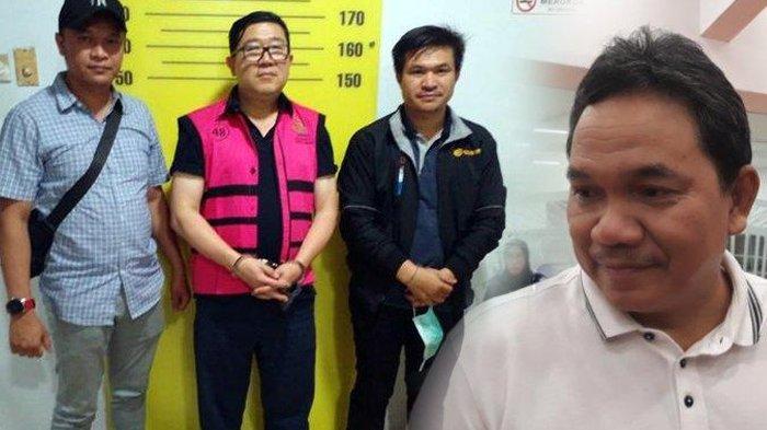 SADIKIN DITANGKAP: Intelijen Kejaksaan Agung Republik Indonesia berhasil menangkap seorang tersangka baru atas nama Sadikin Rusli (SR) dalam kasus korupsi proyek BTS Kominfo. Nama Sadikin disebut-sebut di persidangan sebagai perantara uang korupsi BTS Kominfo ke pihak BPK RI. (Kanan) Anggota III BPK RI yang disebut-sebut namanya di persidangan. (via kompas.com/istimewa)