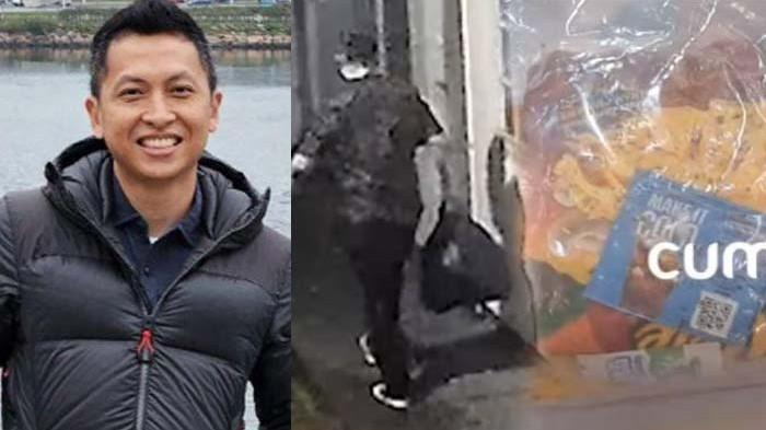 Sampah dalam kantong plastik hitam yang dibuang oleh Arya Daru sekitar pukul 23.26 WIB. Terlihat ada beberapa bungkus makanan seperti chiki dan kopi sachet.