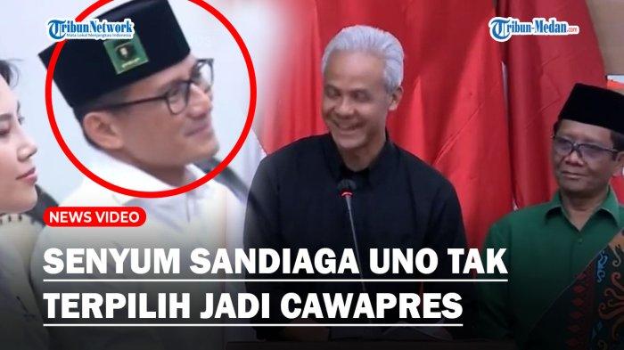 SENYUM Sandiaga Uno Tak Terpilih Jadi Cawapres, Dapat Ucapan Terima Kasih Khusus dari Ganjar