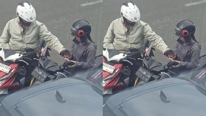 PUNGLI- Sebuah video yang memperlihatkan oknum polisi diduga melakukan pungutan liar (pungli) terhadap pengendara sepeda motor wanita di Jalan Palang Merah, viral di media sosial. Rabu (25/6/2025).
