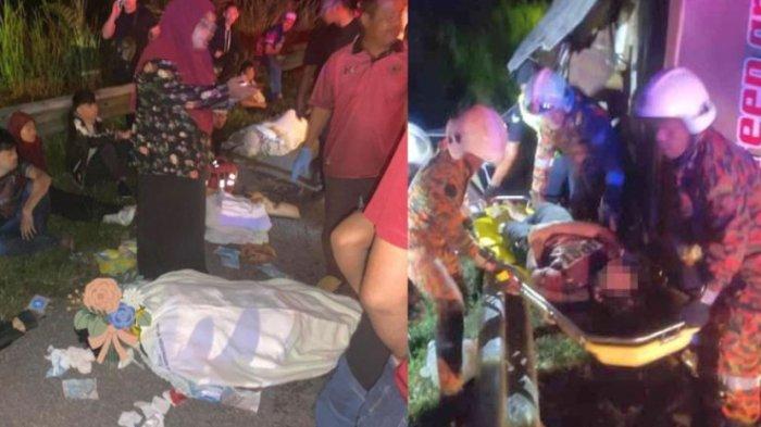 Bus Mahasiswa Kecelakaan - Bus yang membawa rombongan 42 mahasiswa Universitas Pendidikan Sultan Idris (UPSI) Perak Malaysia alami kecelakaan dengan MPV Perodua Alza di Jalan Tol Timur-Barat, di Distrik Gerik, Perak, Malaysia, Senin 9 Juni 2025, pukul 01.04.Sebanyak 15 mahasiswa Universitas Pendidikan Sultan Idris (UPSI) tewas dalam kecelakaan ini