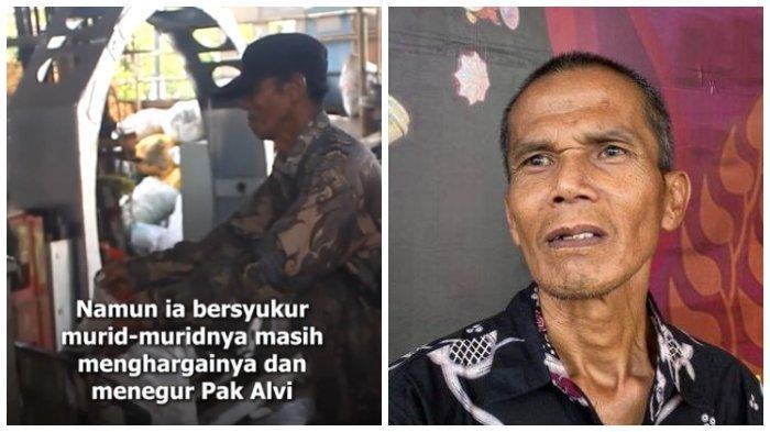Sosok Alvi Noviardi, guru honorer yang juga bekerja sebagai pemulung menjadi sorotan.