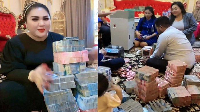 Sosok Mira Hayati kerap menjadi sorotan di media sosial TikTok karena kerap mengunggah video soal gepokan uang. Video itu diunggah di akun TikToknya @mirahayati9. Uniknya, saat dia menyetor, teller bank yang datang ke rumahnya untuk menghitung. (TikTok@mirahayati9)