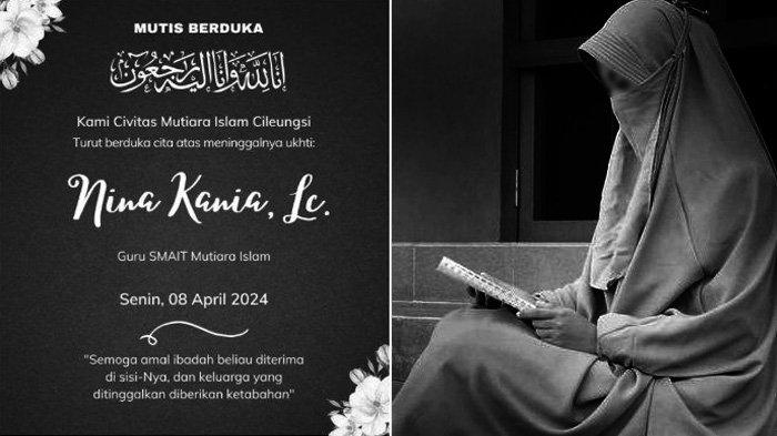Sosok Nina Kania, guru SMAIT Mutiara Islam Cileungsi Kabupaten Bogor, turut menjadi korban tewas dalam kecelakaan maut di Tol Jakarta-Cikampek, Senin (8/4/2024). (IG)
