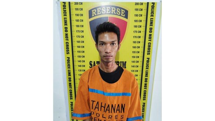 TAMPANG PEMBUNUH Johan Sitorus (30), pria yang tewaskan sang kekasih, Maya Sihombing di Indekos yang ada di Eks-Hotel Cahaya Kasih, Pematangsiantar pada Kamis (19/6/2025)