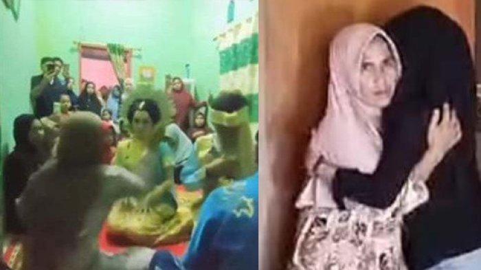 TAMPAR PENGANTIN: Tangkapan layar momen pengantin wanita ditampar ibu mertua usai acara pernikahan disadur pada Kamis (20/2/2025). Kini ibu mertua viral yang tampar pengantin wanita di acara pernikahan minta maaf.