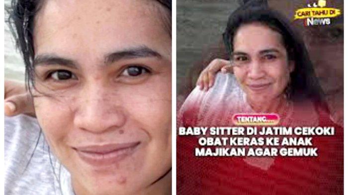 Tampang babysitter di Surabaya, Jawa Timur, yang bernama Nurmiatin (37) telah ditahan dan ditetapkan sebagai tersangka atas kasus memberikan obat keras terhadap anak majikannya yang masih berusia 2 selama satu tahun. (TikTok)
