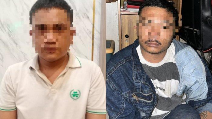 Tampang Yunus Syahputra (SYT) dan Rudi Apri Sembiring, eksekutor pembakaran rumah Rico Sempurna Pasaribu, wartawan di Kabupaten Karo yang tewas terbakar bersama tiga anggota keluarganya yang lain.