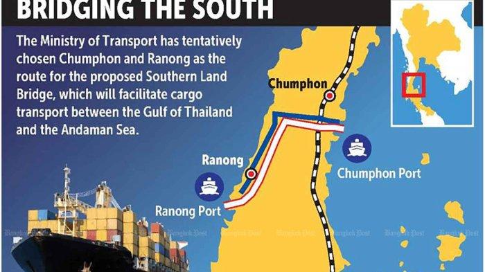 Thailand bakal luncurkan sebuah mega proyek jembatan darat selatan di AS
