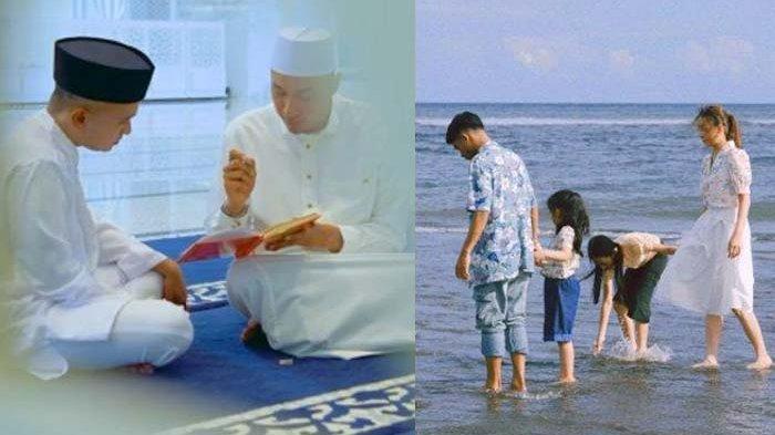 PESAN SARWENDAH: Ruben Onsu mengumumkan telah menjadi mualaf (kiri) dan Sarwendah menulis pesan haru untuk anak-anaknya (kanan). Sarwendah menulis pesan untuk anak-anaknya tak lama setelah Ruben Onsu mengumumkan masuk Islam.