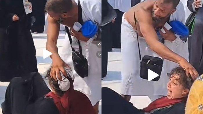 VIRAL Jamaah wanita Nangis Histeris Karena tak Bisa Lihat Ka'bah, Padahal Ada di Depan Mata