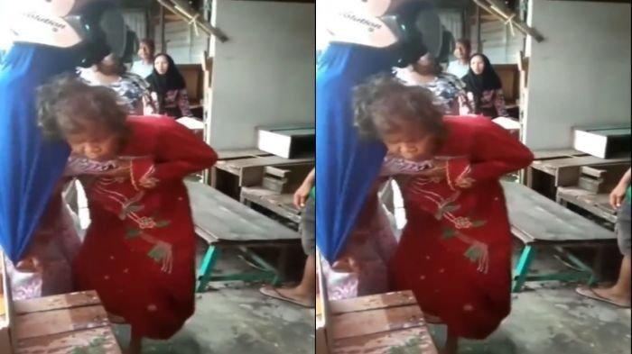 VIRAL Nenek Berdaster Merah Dipaksa Mengemis, Warga Amuk Wanita yang Tinggalkan si Nenek di Pasar