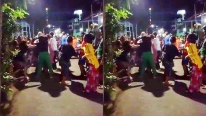 Video viral emak-emak terlibat adu jotos hingga saling jambak di jalanan Makassar