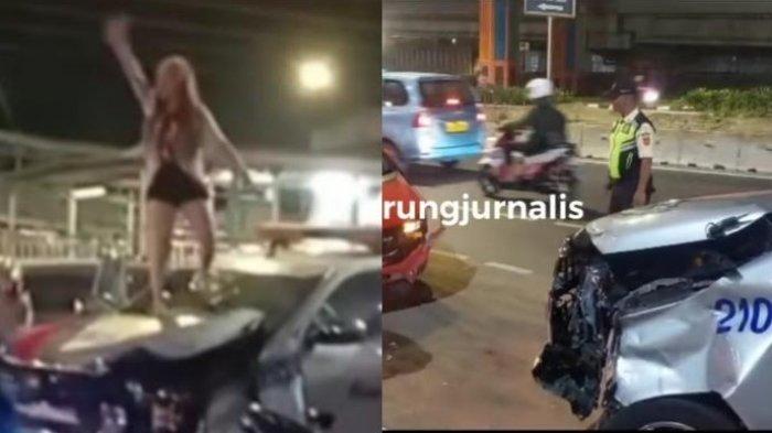 Viral seorang wanita ngamuk dan membawa kabur mobil patroli jalan tol, Minggu (23/7/2023) malam.
