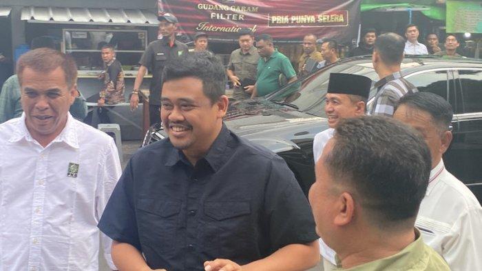 Wali Kota Medan sekaligus Politisi Gerindra Bobby Nasution saat menyambangi kantor DPP PKB, Jalan Raden Saleh, Menteng, Jakarta Pusat, Selasa (4/6/2024