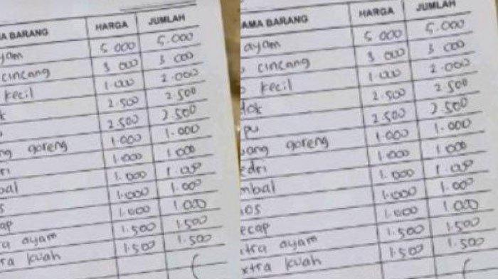 Warung mie ayam di Sukambumi Jawa Barat viral di media sosial. Warung mie ayam ini mebebani biaya sendok hingga kecap kepada pembeli.